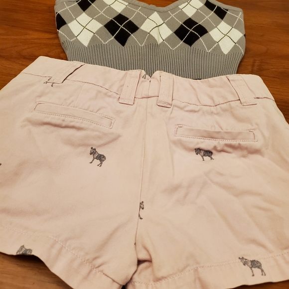 J. Crew Light Purple & Gray Zebra Critter Shorts Size 0 - Picture 6 of 12